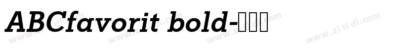 ABCfavorit bold字体转换